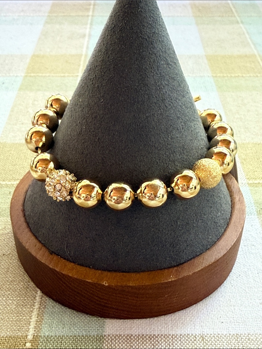 Spartina 449 Style Gold Beaded Toggle Bracelet NWT